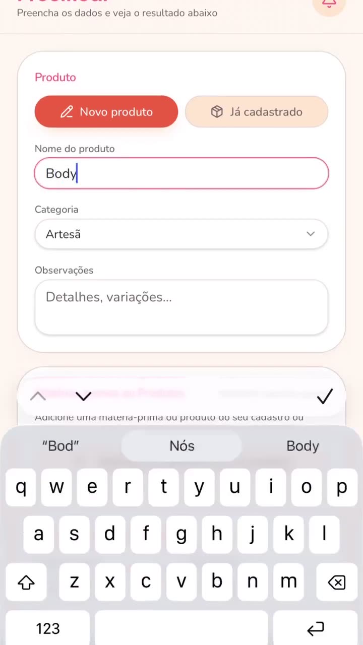 Prévia do aplicativo Simplifique em funcionamento